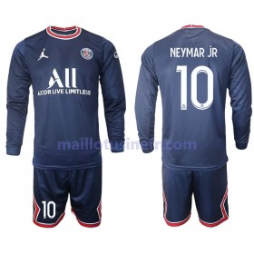 Maillot de Foot Paris Saint-Germain Neymar JR 10 Domicile 2021-22 Manches Longues - Enfant